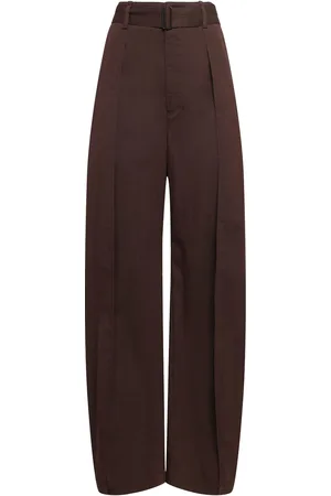 LEMAIRE Tumbled Cotton Belted Volume Pants