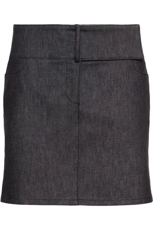 Courrèges Belted Denim Mini Skirt