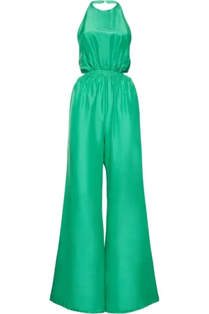 FORTE FORTE Habotai Silk Satin Jumpsuit