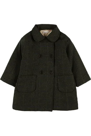 Babe & Tess Pinstriped Wool Blend Coat