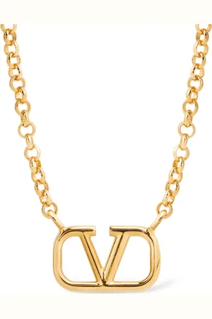 VALENTINO GARAVANI V Logo Charm Long Necklace