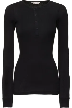 Auralee Buttoned Cotton T-shirt