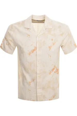 Farah Farah Gabrielle Short Sleeve Print Shirt Fog
