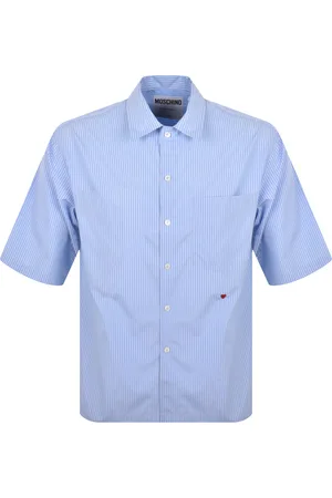 Moschino Short Sleeve Striped Poplin Shirt