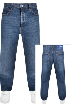 Hugo Blue Nate Baggy Jeans Mid Wash