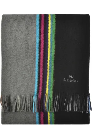 Paul Smith Reversible Striped Wool Scarf