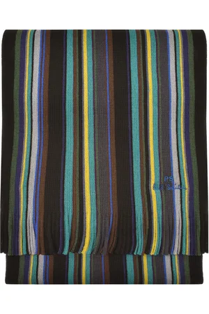 Paul Smith Multicolour Striped Wool Scarf