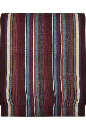 Paul Smith Multicolour Striped Wool Scarf