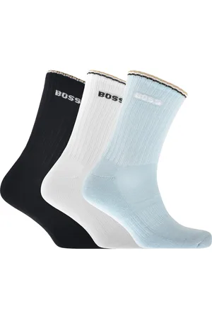 HUGO BOSS BOSS 3 Pack Quarter Length Rib Socks