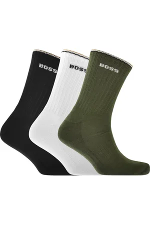HUGO BOSS BOSS 3 Pack Quarter Length Rib Socks