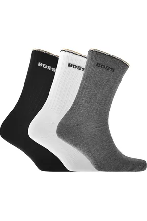 HUGO BOSS BOSS 3 Pack Quarter Length Rib Socks