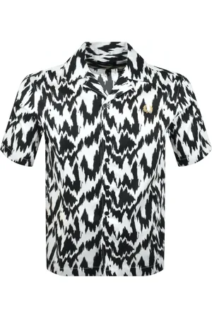 Fred Perry Animal Print Revere Shirt Off