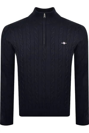 GANT Cotton Cable Knit Half Zip Jumper