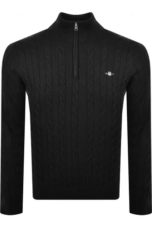 GANT Cotton Cable Knit Half Zip Jumper