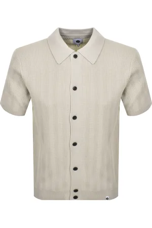 Pretty Green Barker Knit Shirt Stone