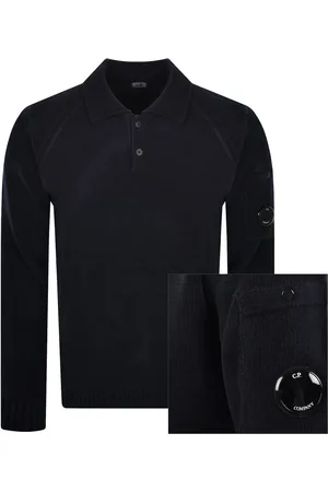 C.P. Company CP Company Chenille Polo Jumper Total Eclipse