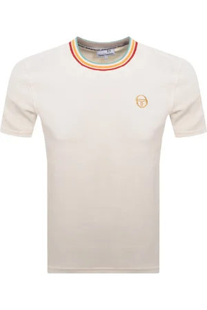 Sergio Tacchini Slice Velour T Shirt Gardenia
