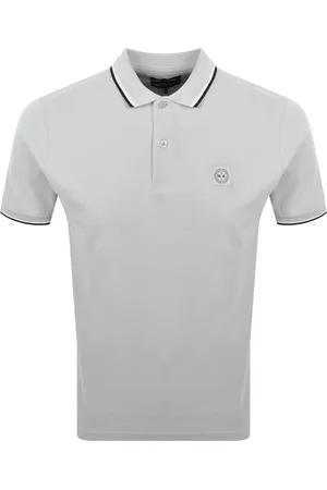 Marshall Artist Tipped Polo T Shirt Dove