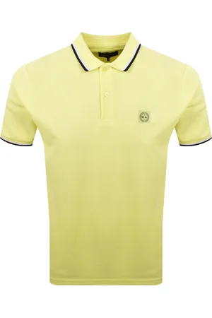 Marshall Artist Tipped Polo T Shirt Lemon