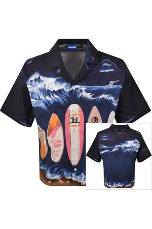 Hugo Blue Eligino Short Sleeve Shirt