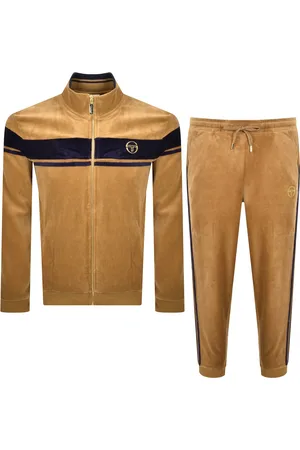 Sergio Tacchini Damarindo Velour Tracksut Almond