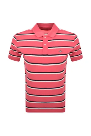 GANT Striped Polo T Shirt Watermelon