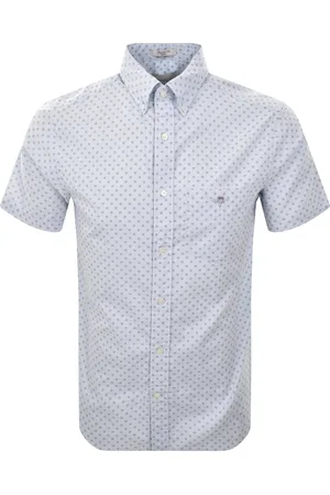 GANT Micro Print Short Sleeved Shirt Light