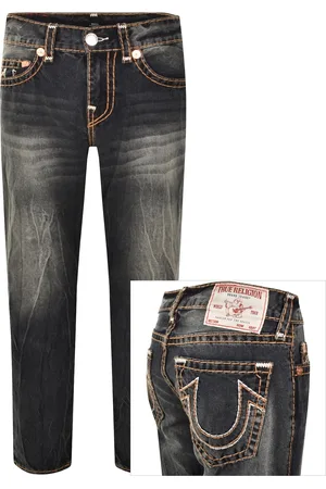 True Religion Rocco Quad Logo Dark Wash Jeans