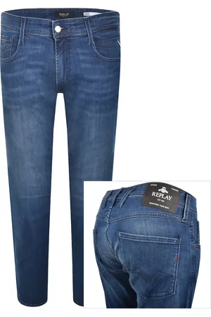 Replay Anbass Slim Fit Mid Wash Jeans