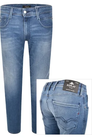 Replay Anbass Slim Fit Mid Wash Jeans