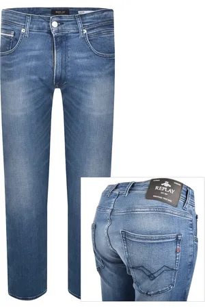 Replay Grover Straight Fit Mid Wash Jeans