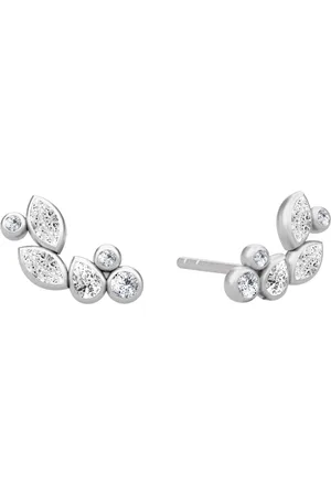 Julie Sandlau Tilbehør, Dame, Grå, ONE SIZE, Satin, Treasure Earstuds