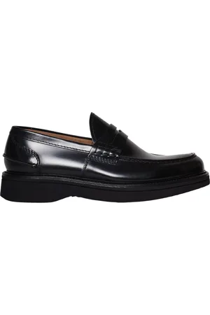 Green george Sko, Herre, Sort, 43 EU, Læder, Moccasin