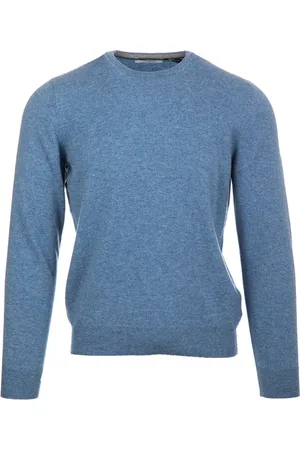 Gran Sasso Strik, Herre, Blå, 3XL, Uld, Sweater