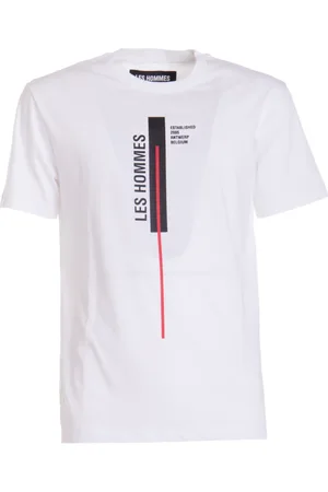 Les Hommes Top, Herre, Hvid, XL, T-shirt med logo