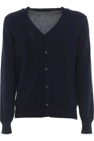 FAY Strik, Herre, Blå, M, Uld, Cardigan