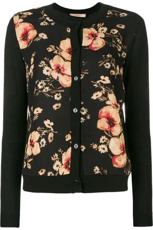 Twin-Set Strik, Dame, Sort, XS, Uld, Cardigan