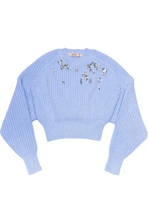 Nº21 Strik, Dame, Lilla, XL, Uld, Sweater