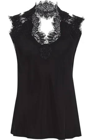 Gold Hawk Top, Dame, Sort, XS, Gina Silk Lace Cami