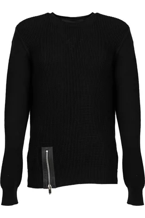 Les Hommes Strik, Herre, Sort, 3XL, Bomuld, Sweater