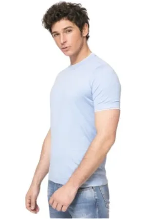 Gran Sasso Top, Herre, Blå, L, Bomuld, T-shirt