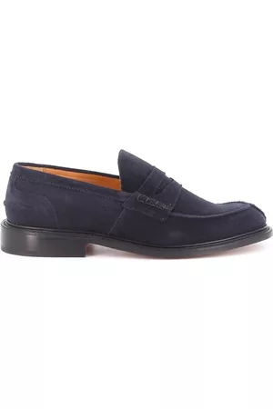 TRICKERS Sko, Herre, Blå, 40 1/2 EU, Suede, James Penny Loafer Suede