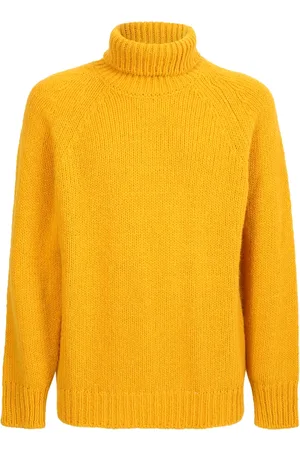 PT Torino Strik, Herre, Gul, L, Uld, Wool Blend Turtleneck Jumper