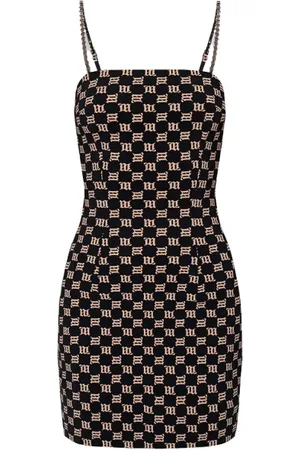 MISBHV Kjole, Dame, Sort, 2XS, Uld, Monogram dress with straps