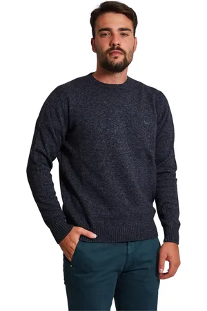 HARMONT&BLAINE Strik, Herre, Blå, S, Uld, Sweatshirt