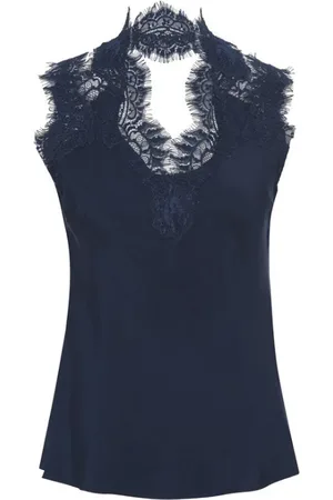 Gold Hawk Top, Dame, Blå, M, Gina Silk Lace Cami