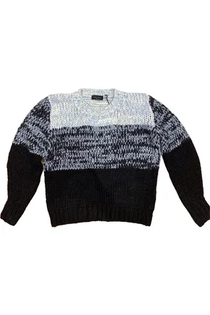 Roberto Collina Strik, Dame, Blå, M, Uld, Sweater