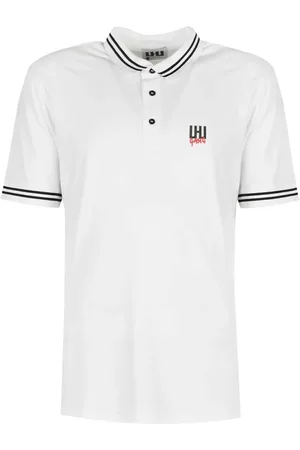 Les Hommes Top, Herre, Hvid, XL, Bomuld, ;Lhu Gang; polo T -shirt