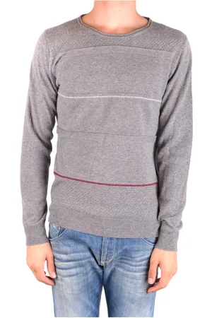 D.A. Daniele Alessandrini Strik, Herre, Grå, M, Uld, Sweater