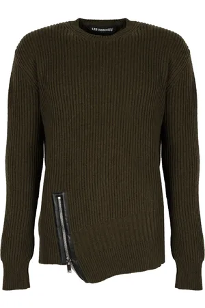 Les Hommes Strik, Herre, Grøn, S, Uld, Sweater